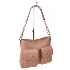 На фото 2 - Женская  сумка из искусственной кожи, цвет розовый