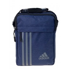 На фото 1 - Повседневная мужская сумка из текстиля, цвет синий