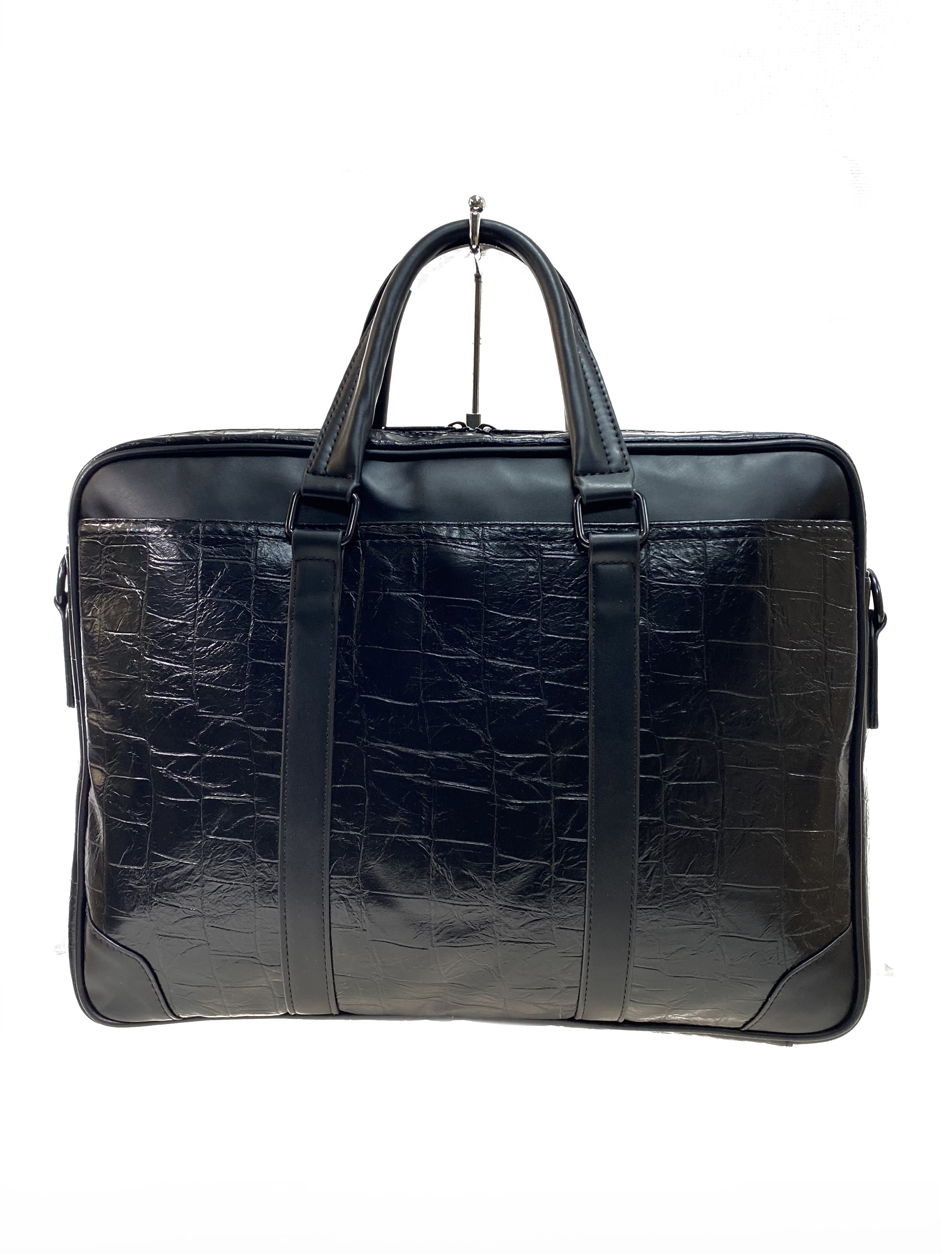 На фото 2 - Мужской портфель из искусственной кожи , черный цвет