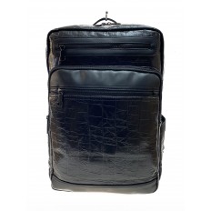 На фото 2 - Мужской рюкзак из искусственной кожи , черный цвет