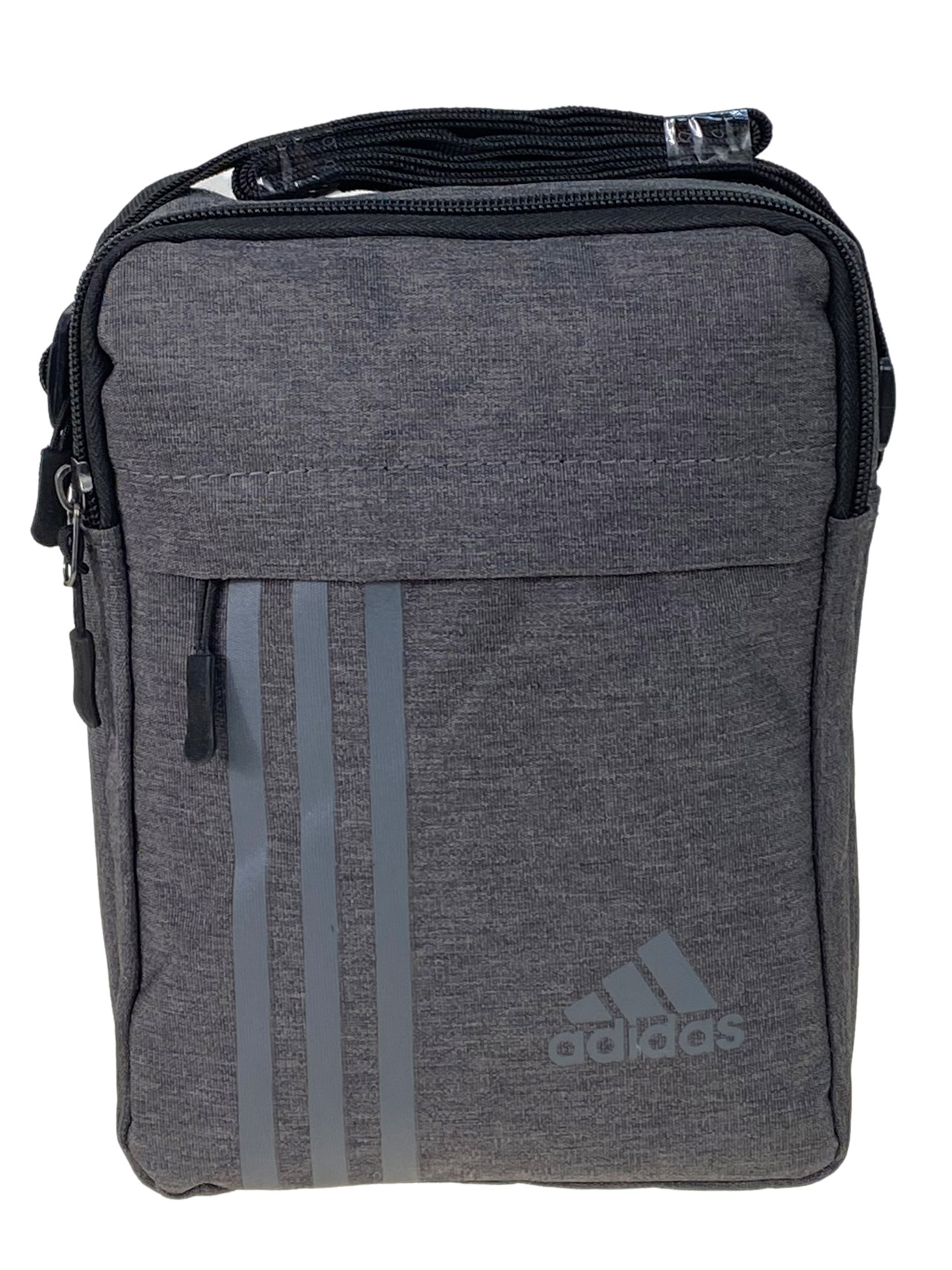 На фото 1 - Повседневная мужская сумка из текстиля, цвет серый