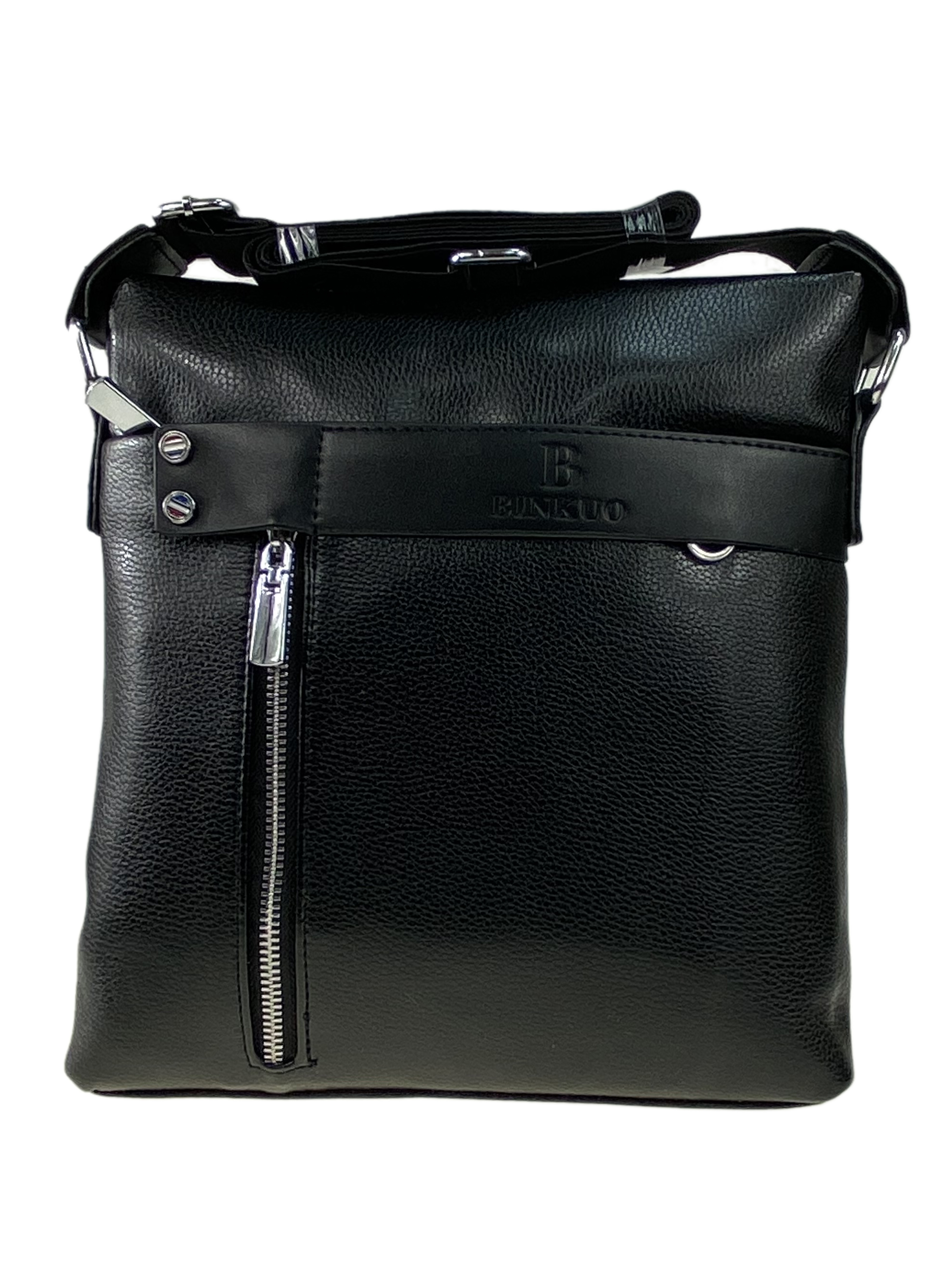 На фото 2 - Мужская сумка-планшет из искусственной кожи, цвет чёрный
