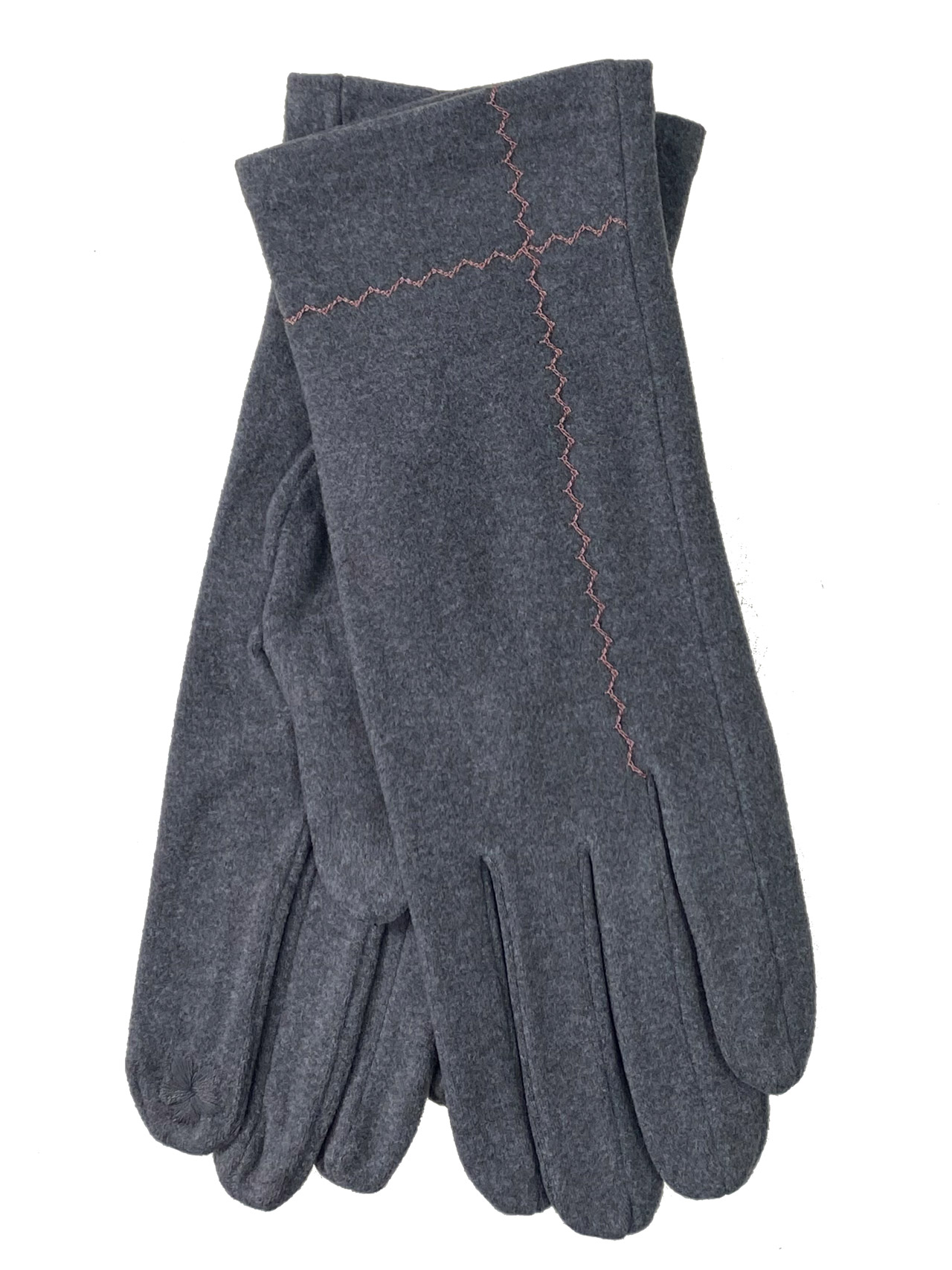 На фото 1 - Велюровые демисезонные перчатки, цвет серый