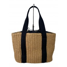 На фото 2 - Женская сумка плетеная из соломы, цвет крафт