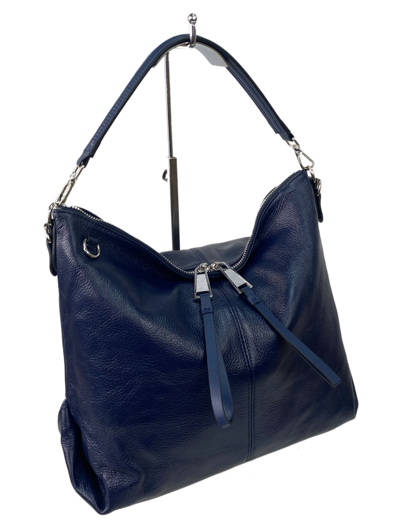 На фото 3 - Женская сумка из натуральной кожи, цвет синий