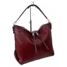На фото 3 - Женская сумка из натуральной кожи, цвет бордовый