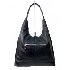 На фото 2 - Женская сумка шоппер из натуральной кожи, цвет черный