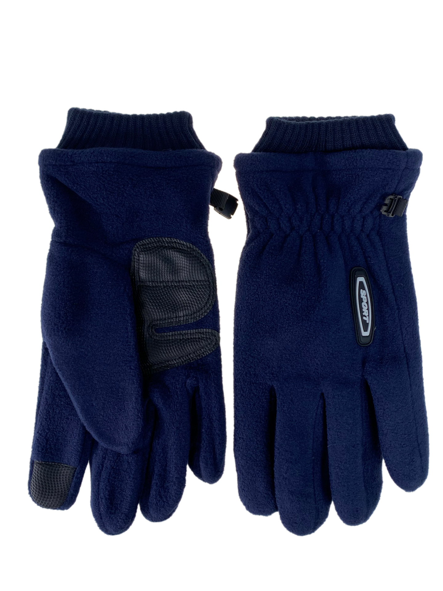 На фото 1 - Утеплённые мужские перчатки  цвет синий