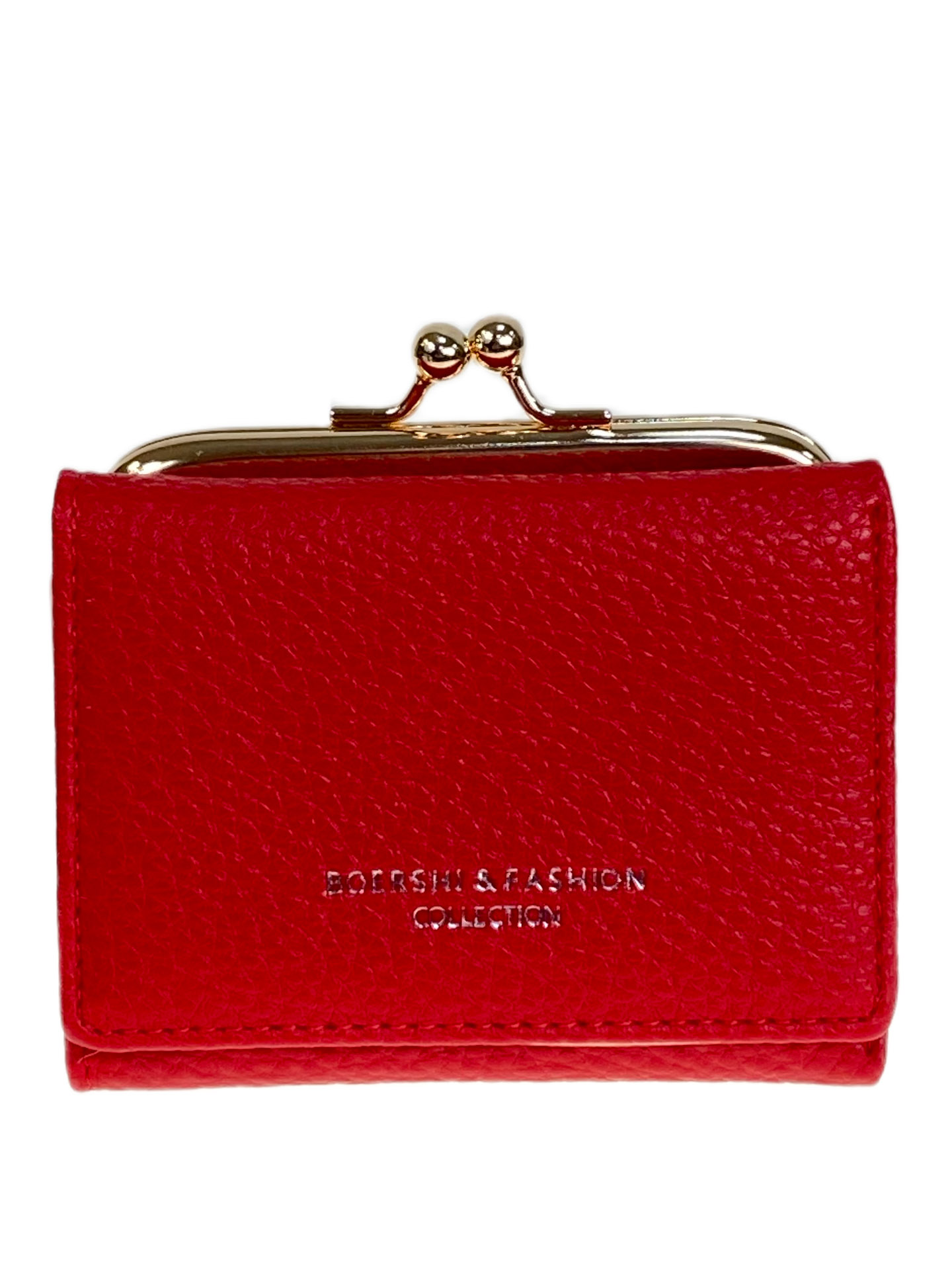 На фото 1 -  Женское портмоне из искусственной кожи, цвет красный