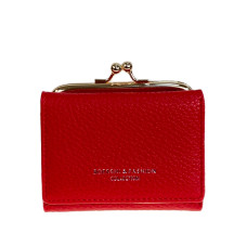 На фото 1 -  Женское портмоне из искусственной кожи, цвет красный