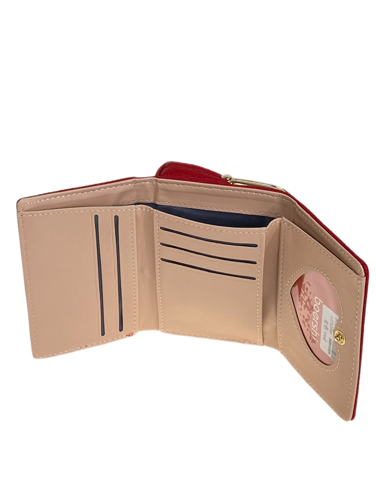 На фото 2 -  Женское портмоне из искусственной кожи, цвет красный