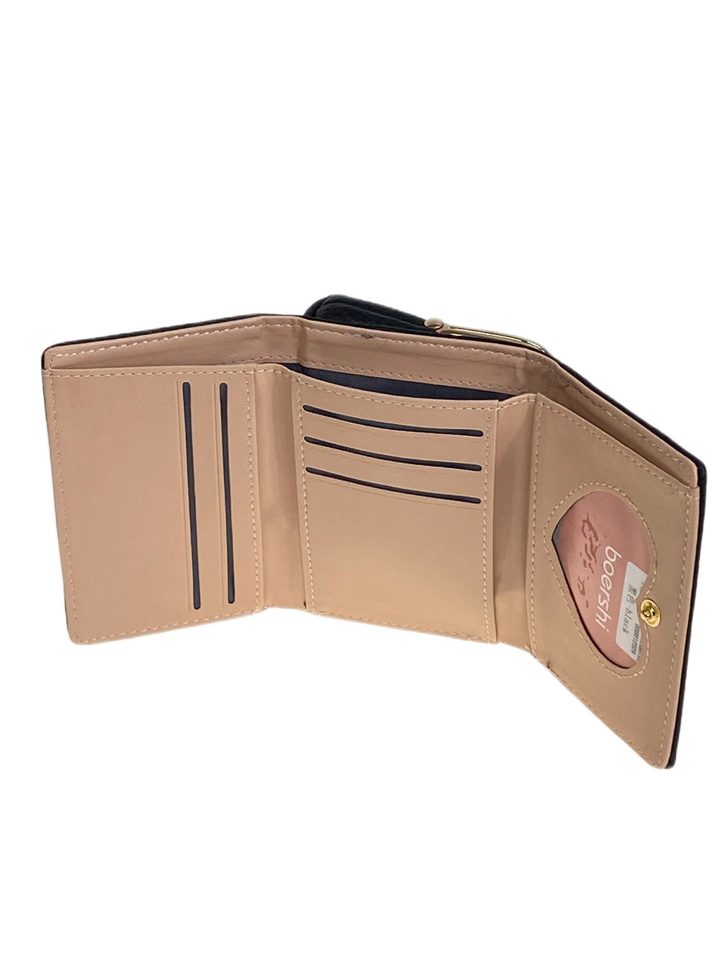 На фото 2 -  Женское портмоне из искусственной кожи, цвет черный