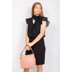 На фото 4 - Женская сумка из мягкой натуральной кожи, цвет розовый