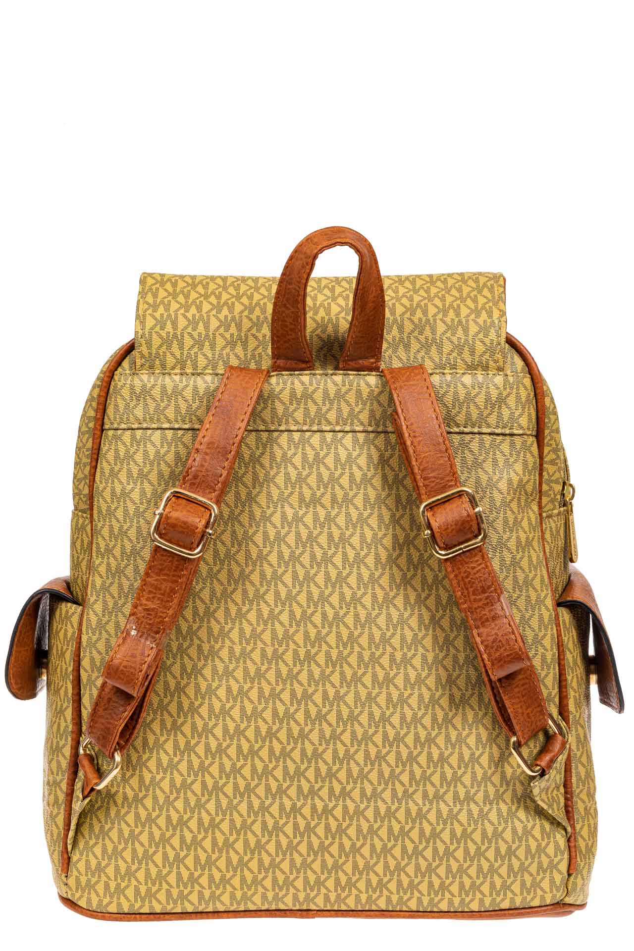 На фото 3 - Женский рюкзак из искусственной кожи, цвет бежево-коричневый