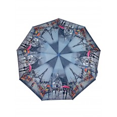На фото 3 - Зонт женский-автомат с  принтом, мультицвет