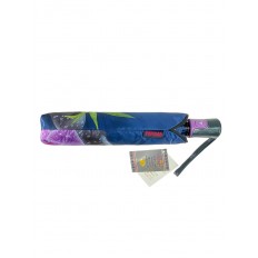 На фото 3 - Женский зонт-полуавтомат с цветочным принтом, цвет тёмно-синий