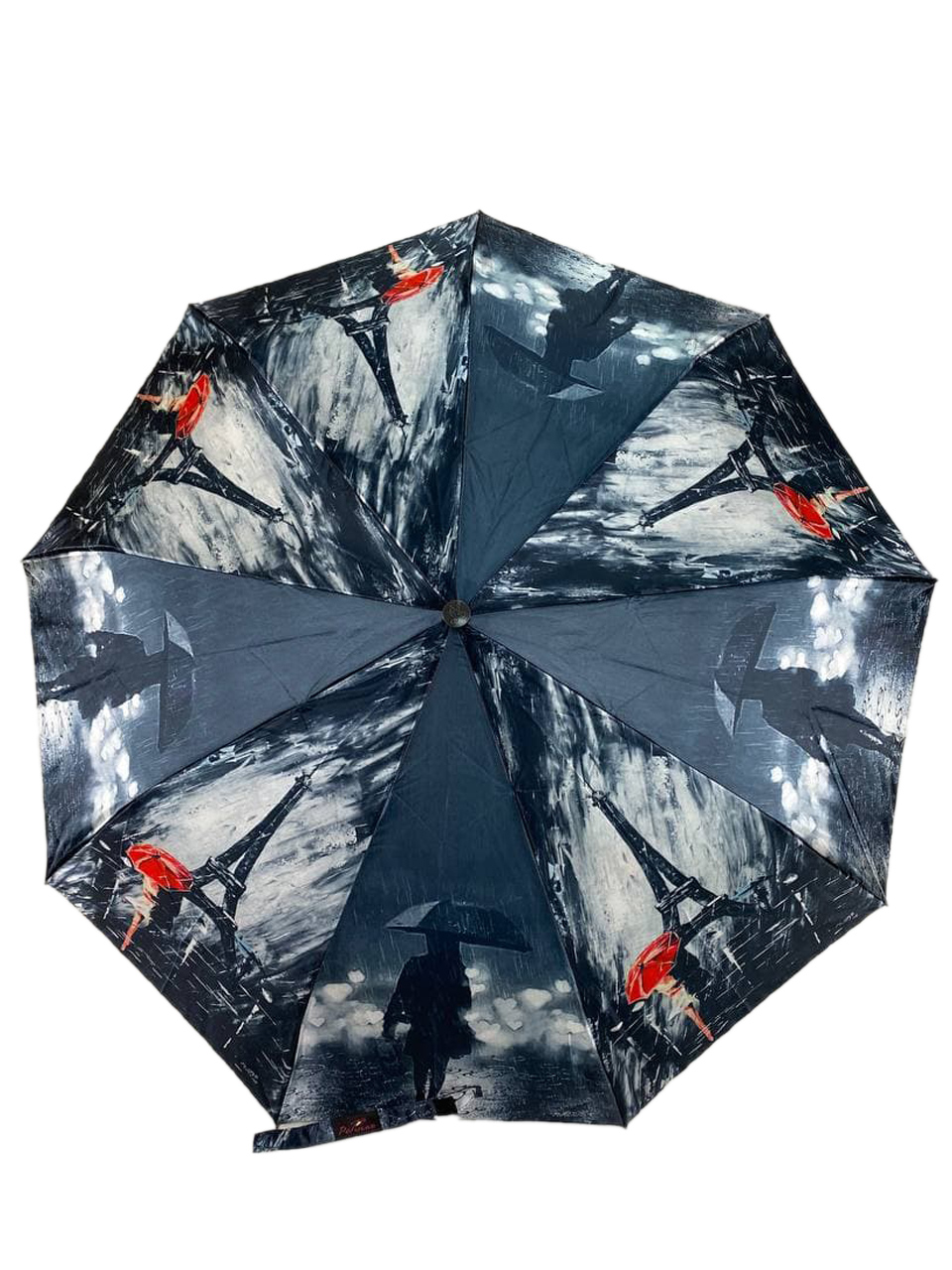 На фото 2 - Женский зонт-полуавтомат с принтом 