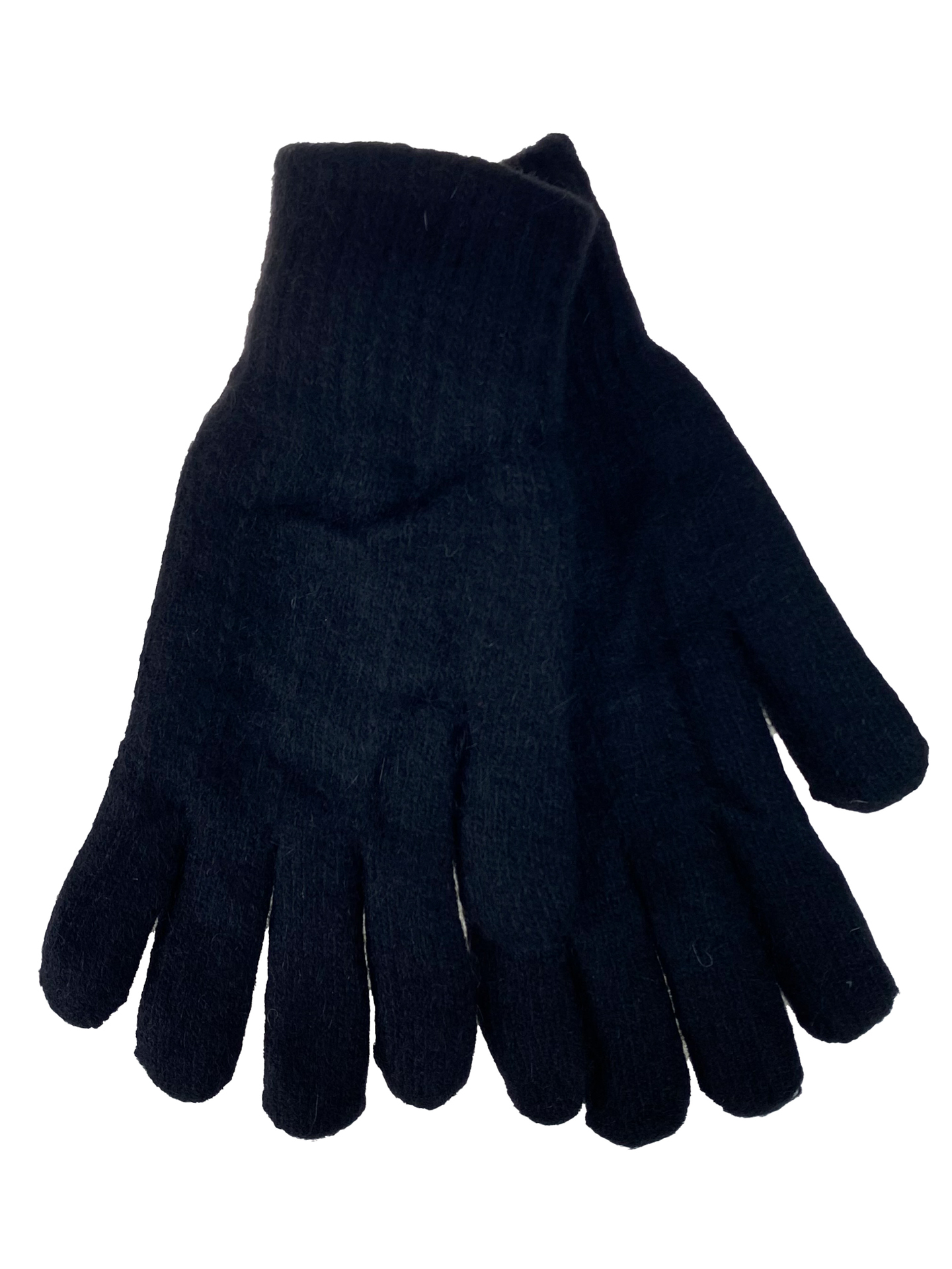 На фото 1 - Теплые мужские перчатки из шерсти, цвет черный