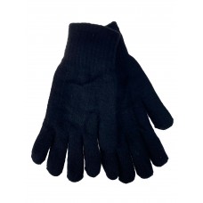 На фото 1 - Теплые мужские перчатки из шерсти, цвет черный