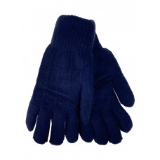 На фото 1 - Теплые мужские перчатки из шерсти, цвет синий