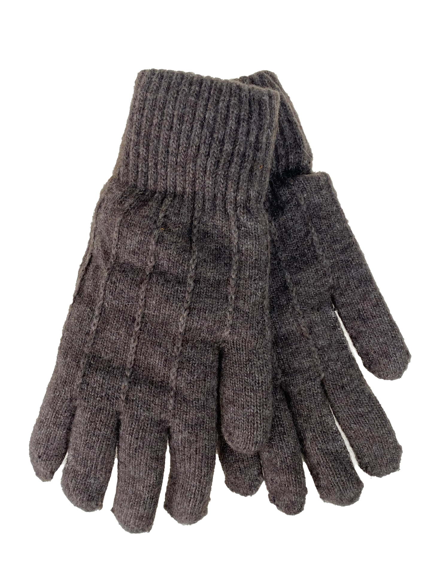 На фото 1 - Теплые мужские перчатки из шерсти, цвет коричневый