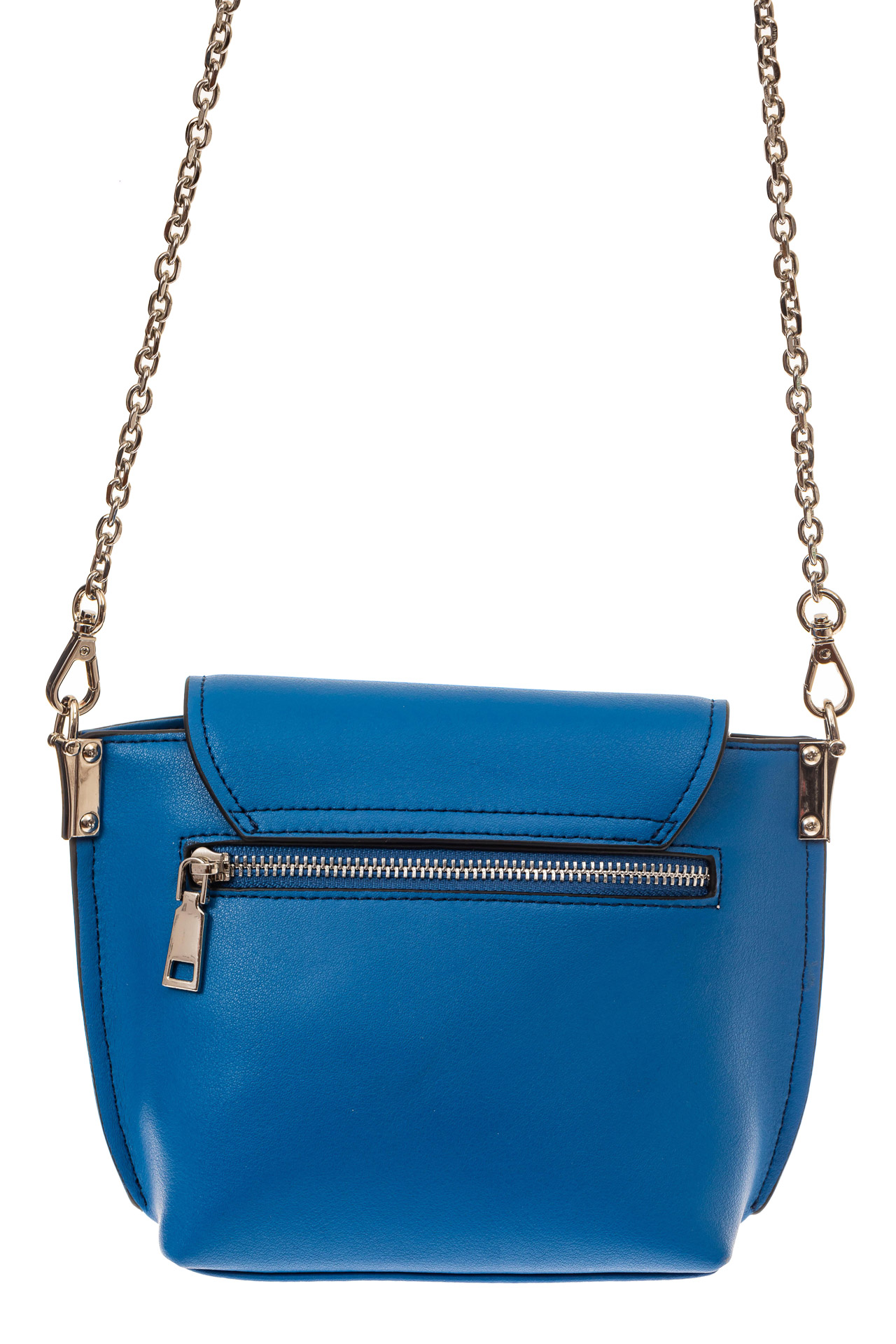 На фото 2 - Женская сумка кросс-боди из натуральной кожи, цвет синий