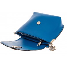 На фото 3 - Женская сумка кросс-боди из натуральной кожи, цвет синий