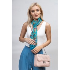На фото 1 - Женская сумка кросс-боди из искусственной кожи, цвет розовый