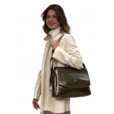 На фото 1 - Женская сумка  из искусственной кожи, цвет бронза
