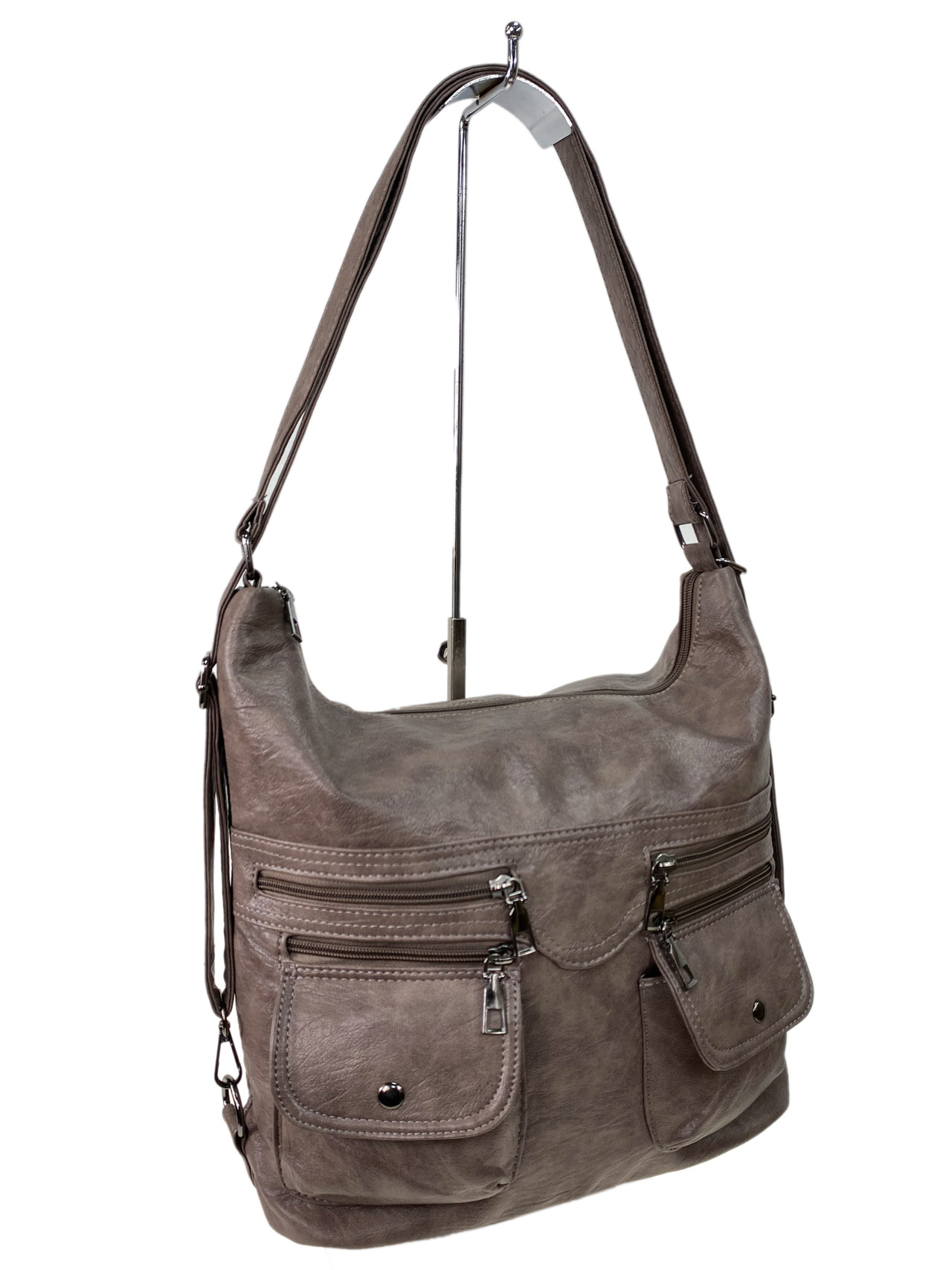 На фото 1 - Женская сумка кросс боди  из искусственной кожи, цвет коричневый 