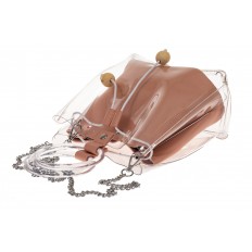На фото 3 - Недорогой ring-bag из винила и эко-кожи, цвет розовый