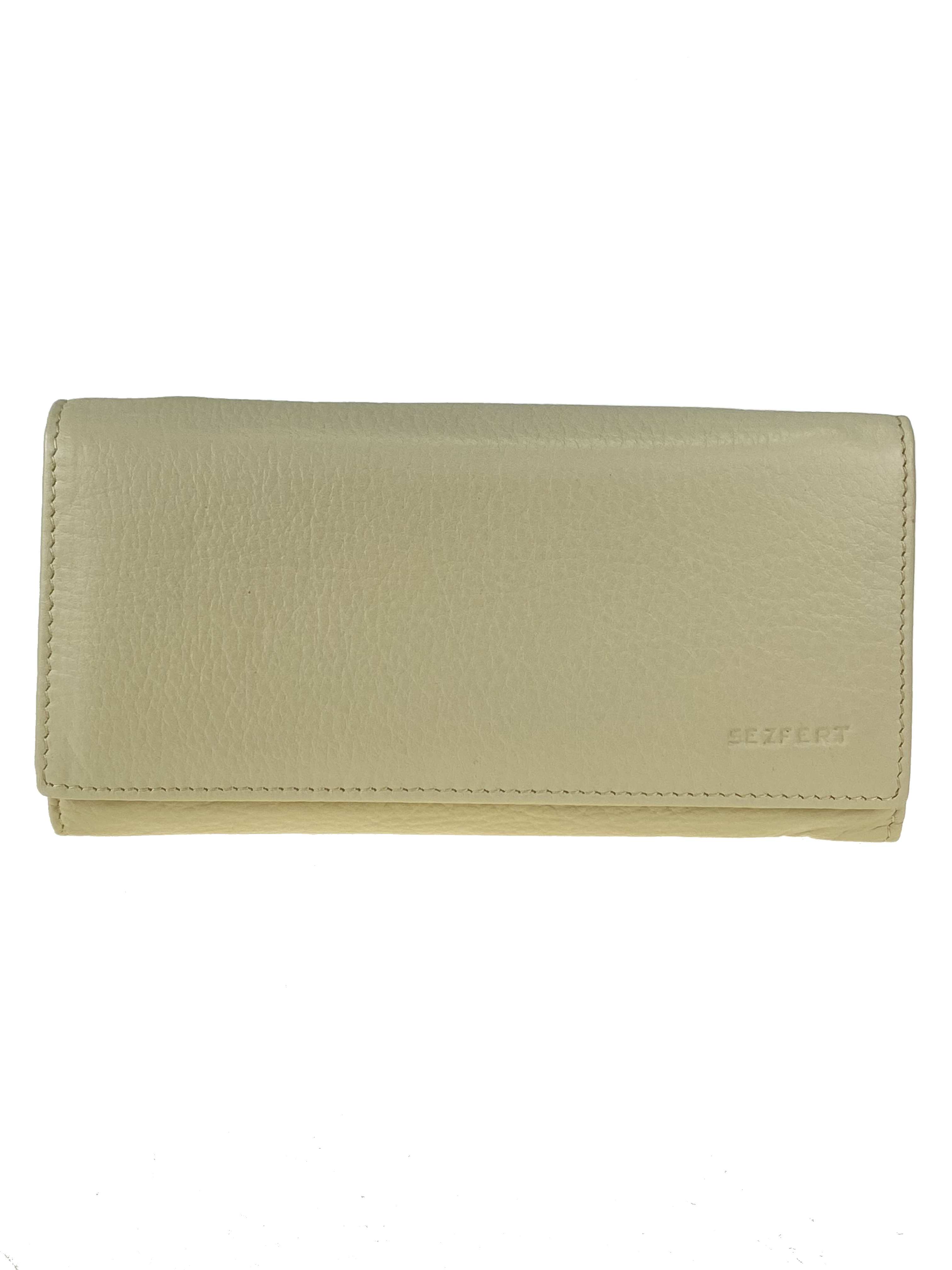На фото 1 - Женский кошелёк-портмоне из мягкой натуральной кожи, цвет молочный