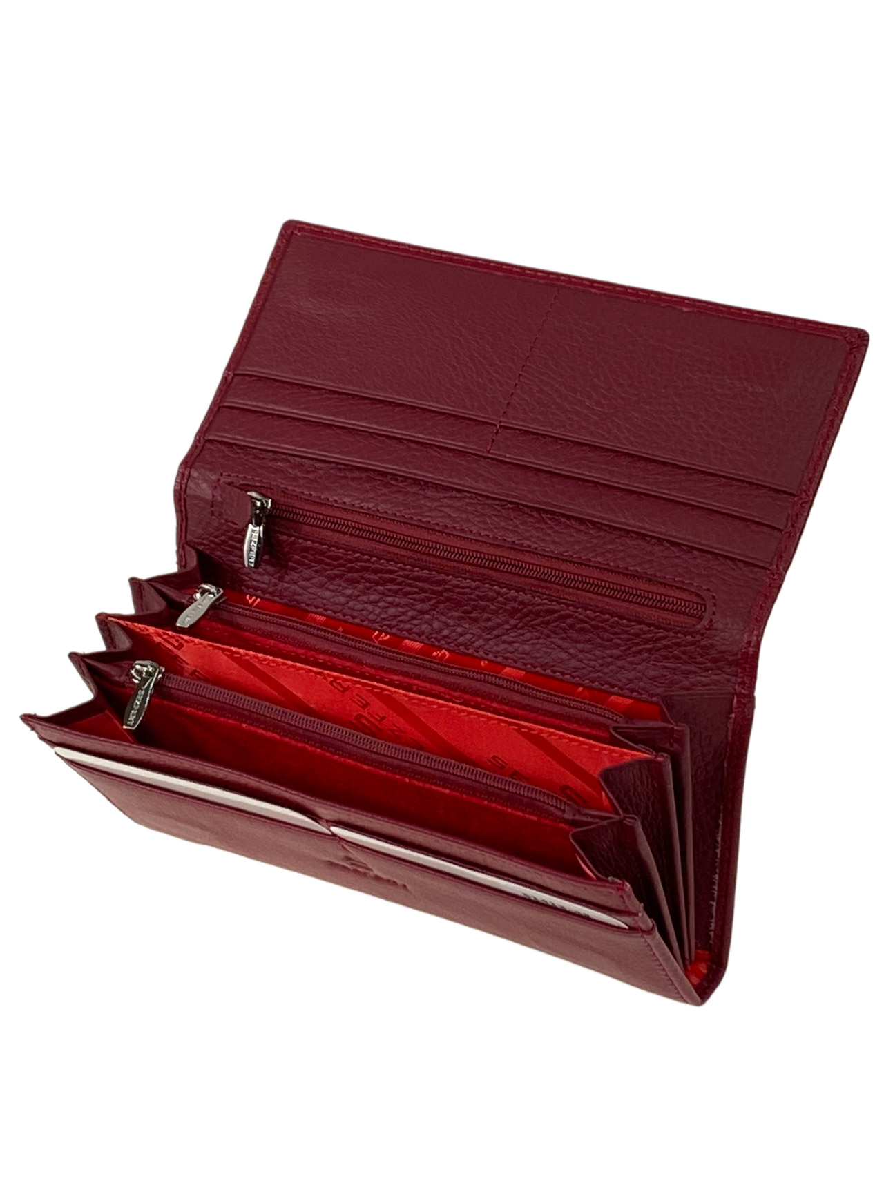 На фото 2 - Женское портмоне из натуральной кожи, цвет бордовый