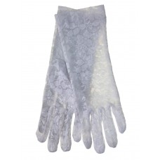 На фото 1 - Гипюровые ажурные перчатки, цвет белый