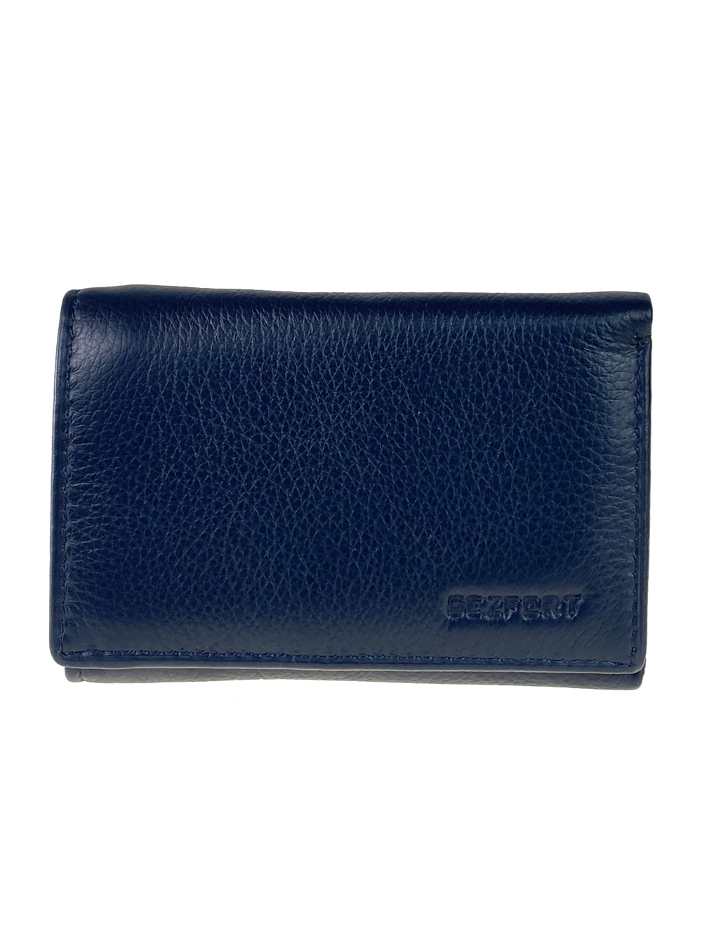 На фото 1 - Женский кошелёк из мягкой натуральной кожи, цвет тёмно-синий
