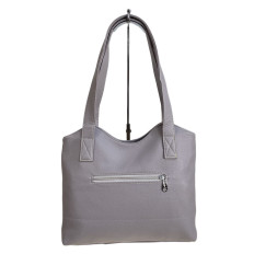 На фото 2 - Женская сумка из искусственной кожи, цвет серый