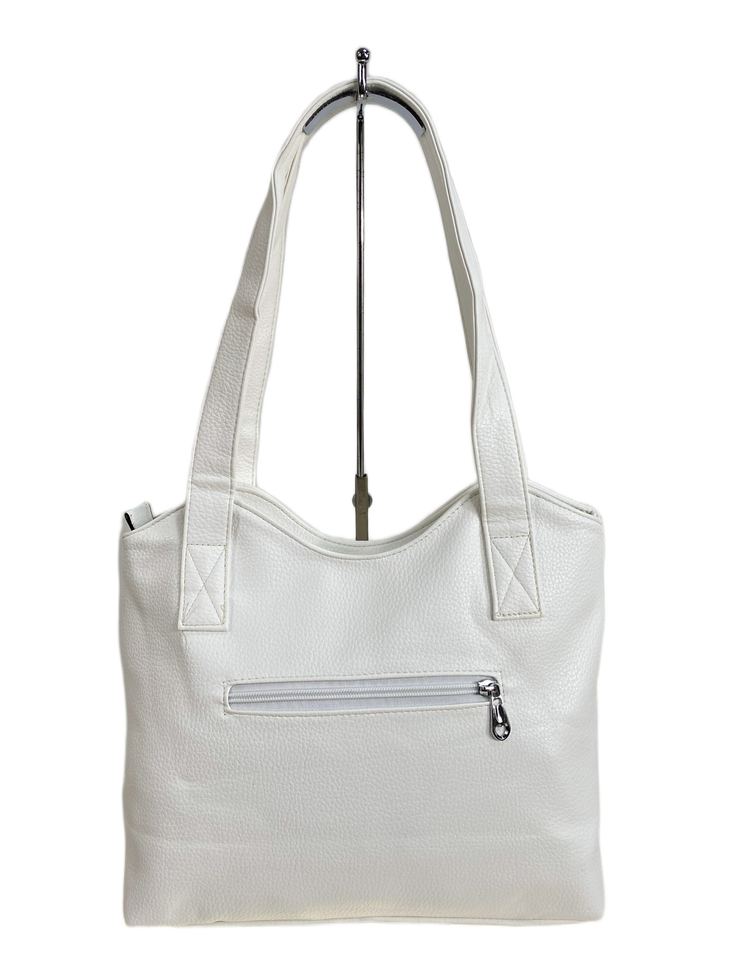 На фото 2 - Женская сумка из искусственной кожи, цвет белый