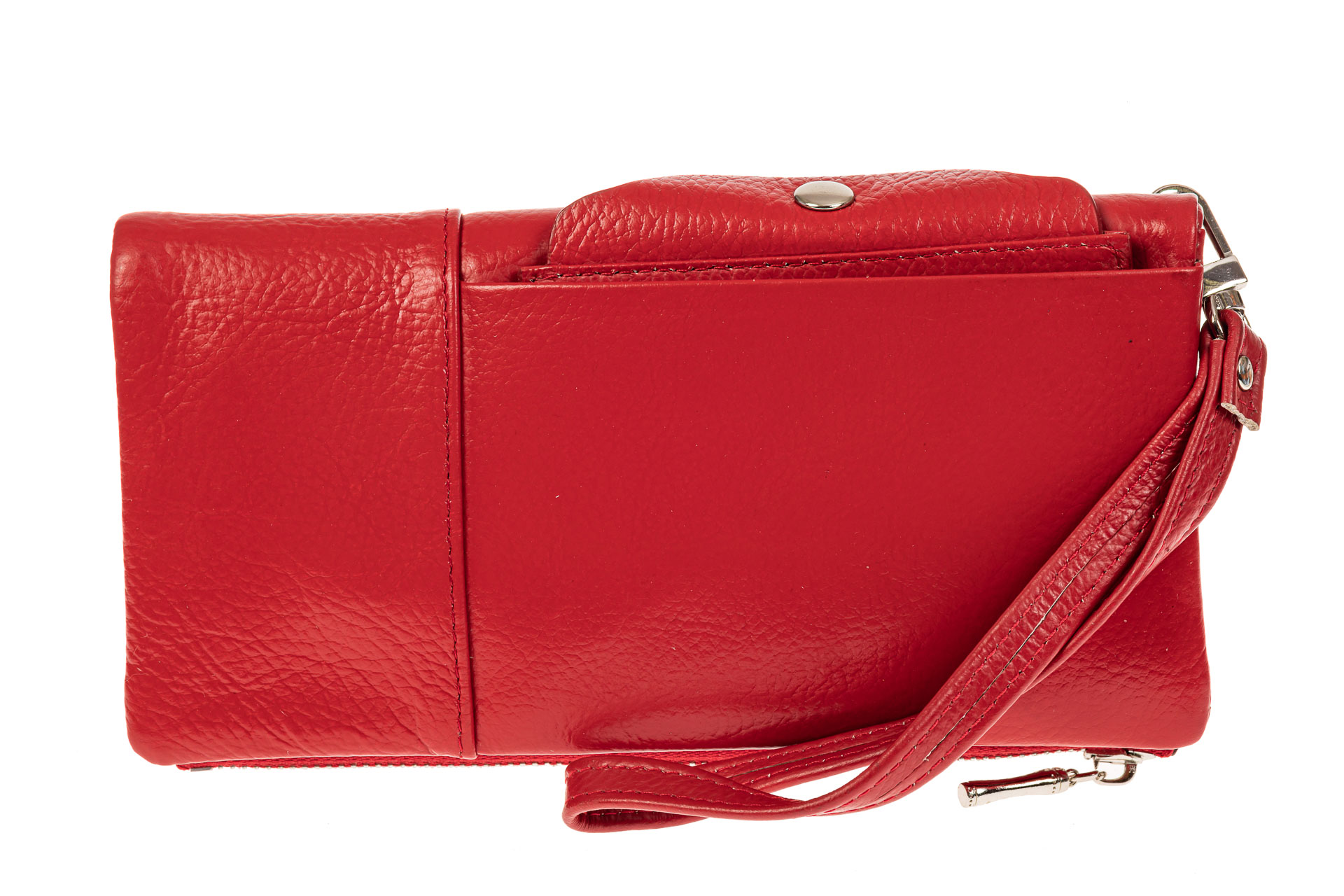 На фото 1 - Женский кошелек из натуральной итальянской кожи, цвет красный