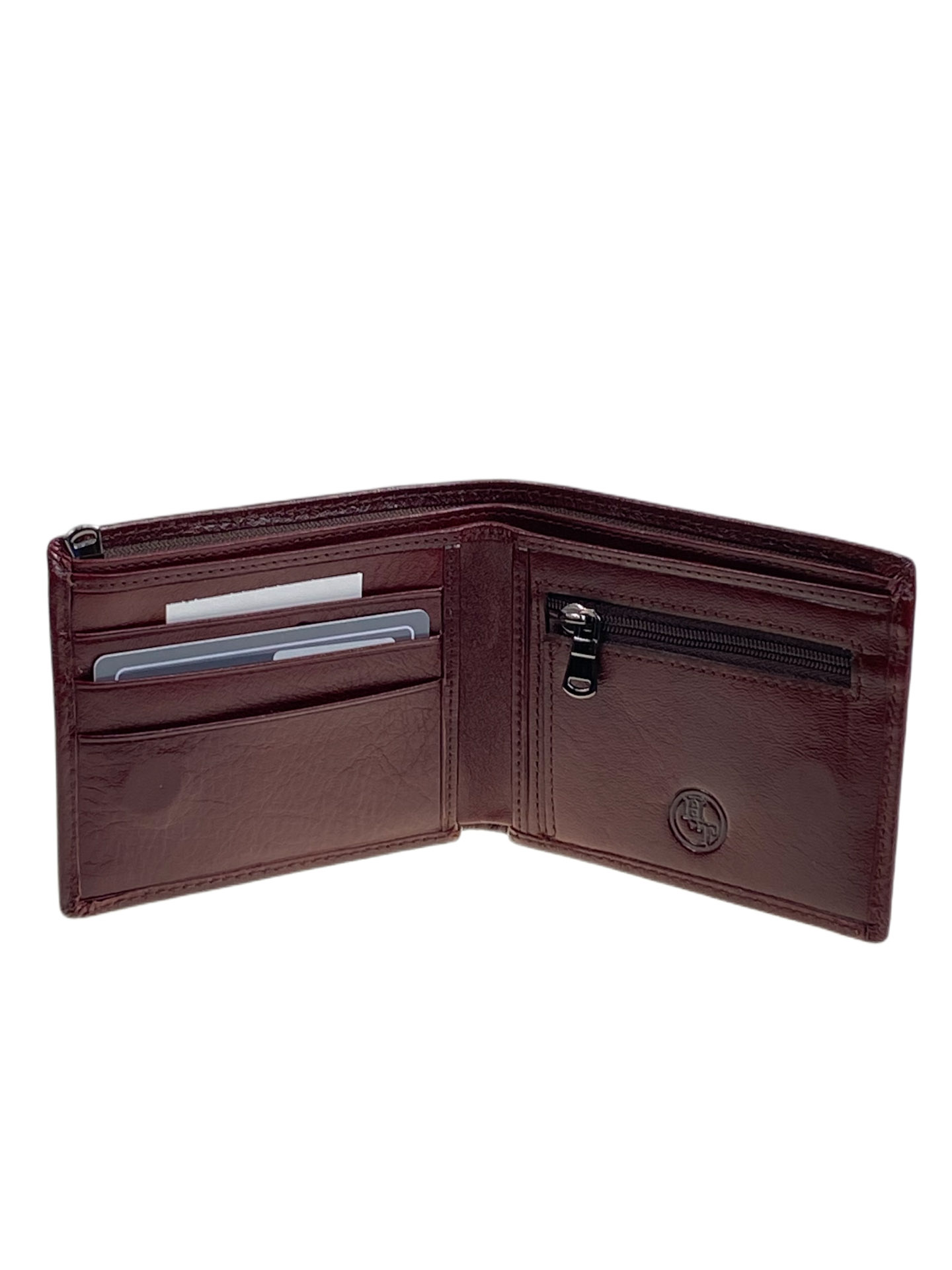 На фото 2 - Мужское  портмоне из натуральной кожи, цвет коричневый