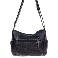 На фото 2 -  Женская классическая сумка из искусственной кожи, цвет чёрный