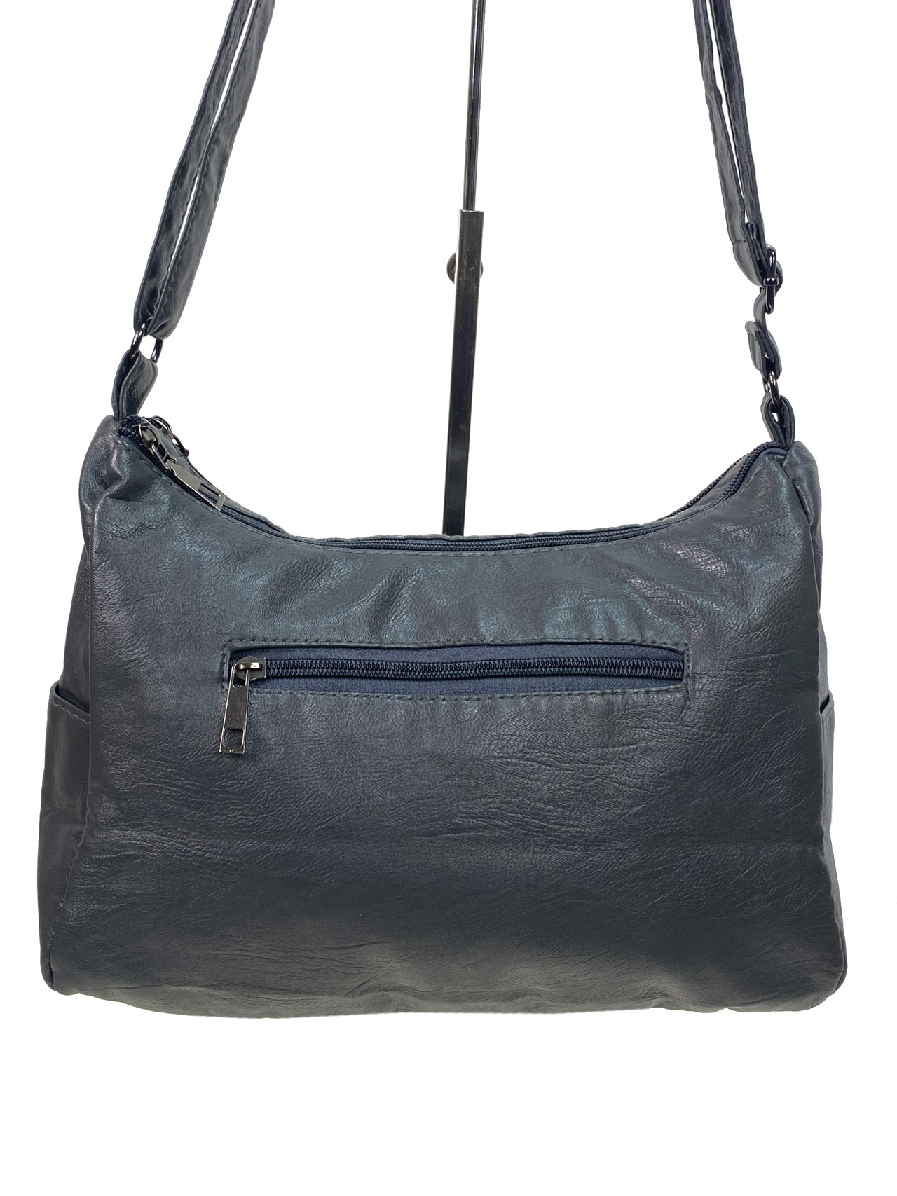 На фото 2 - Женская сумка из искусственной кожи, цвет  серый