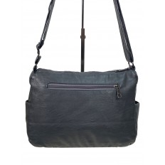 На фото 2 -  Женская сумка из искусственной кожи, цвет серый