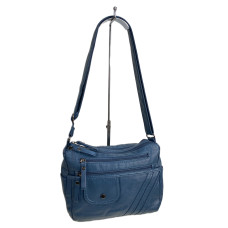 На фото 1 - Женская сумка из искусственной кожи, цвет синий На фото 1 - Женская сумка из искусственной кожи, цвет синий