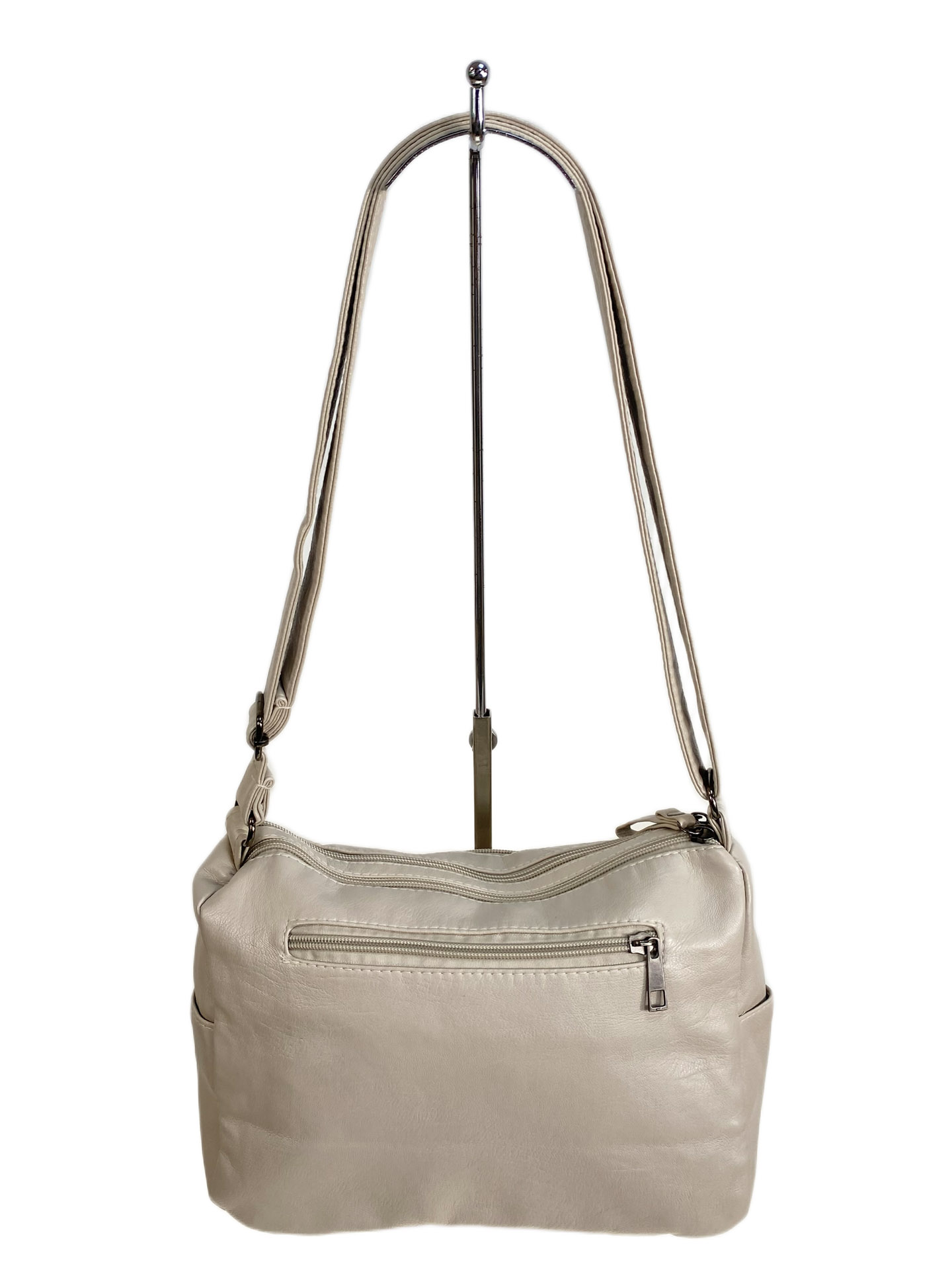 На фото 2 - Женская сумка из искусственной кожи, цвет молочный