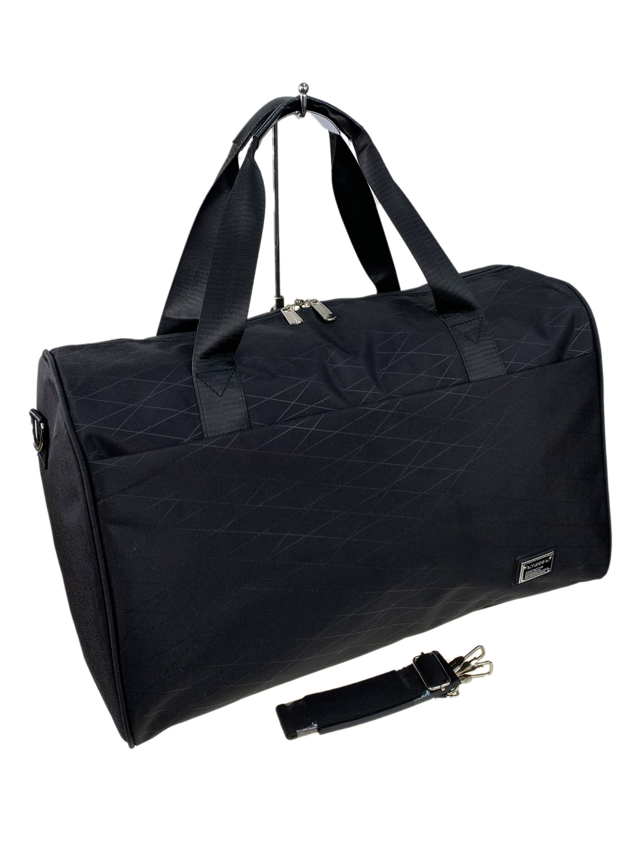 На фото 1 - Дорожная сумка  из текстиля, цвет черный