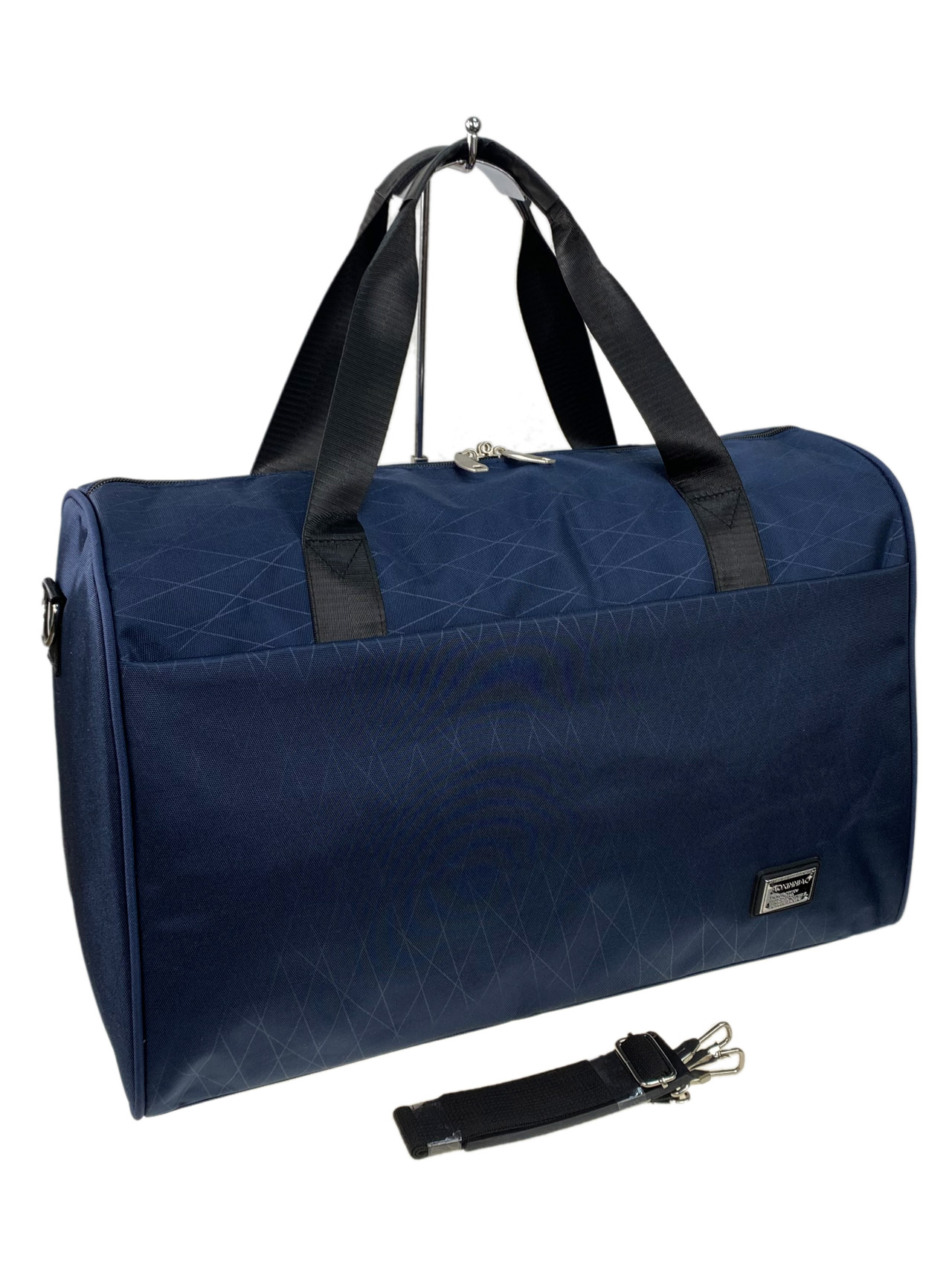 На фото 1 - Дорожная сумка  из текстиля, цвет синий