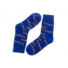 На фото 2 - Носки с принтом буквы, синие
