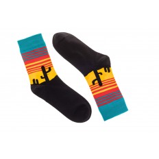 На фото 2 - Женские носки с принтом Мексика, основной цвет черный