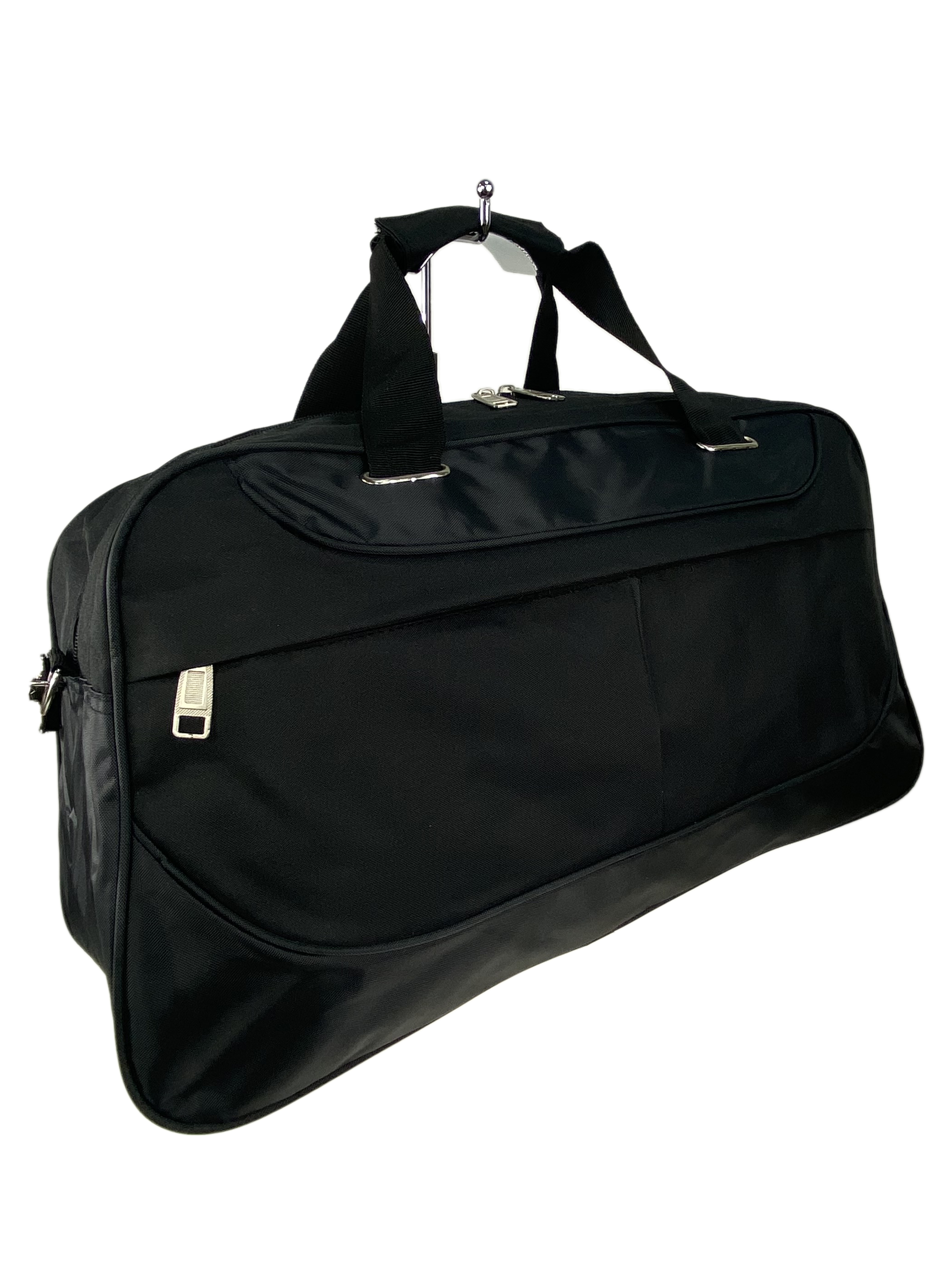 На фото 1 - Дорожная сумка из текстиля , цвет черный
