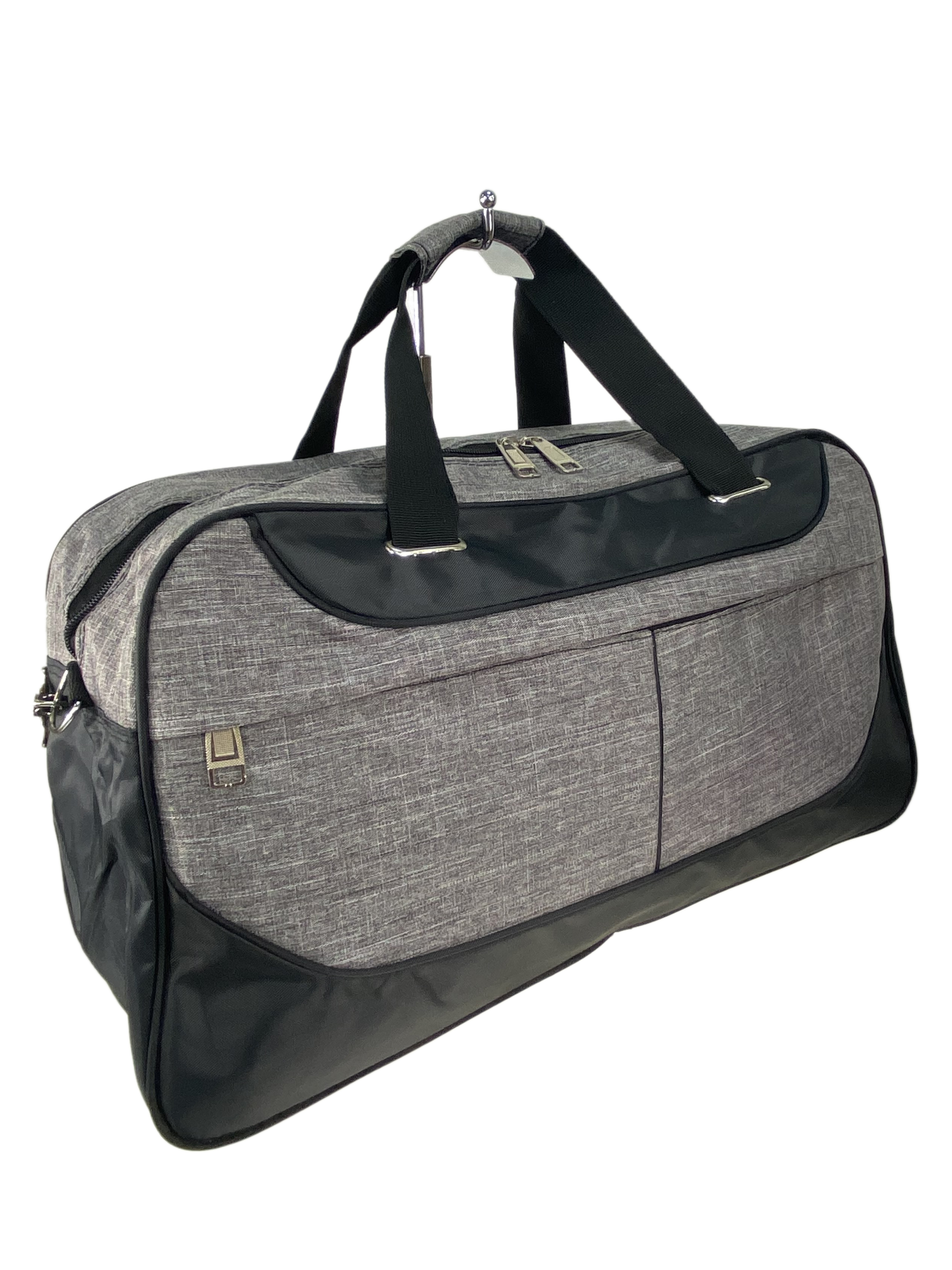 Дорожная сумка из текстиля , цвет серый